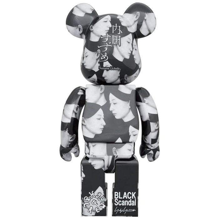 400% & 100% Bearbrick sæt - Multiple Selves - Black Scandal (Yohji Yamamoto x Suzume Uchida)-Medicom Toy-Bearbrick