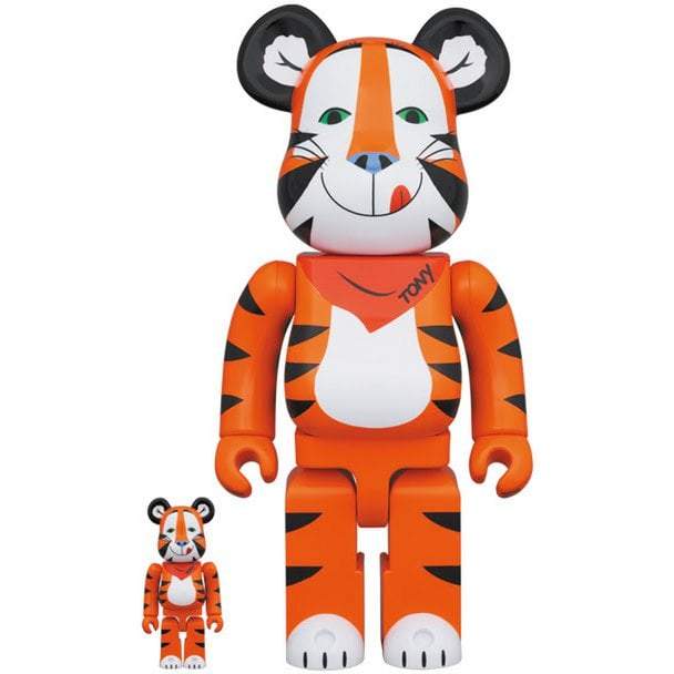 400 & 100 Bearbrick Tony The Tiger vintage Kelloggs collectible figures with classic 1951 design