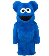 400% Bearbrick Cookie Monster Costume Version 2.0 in fuzzy blue suit.