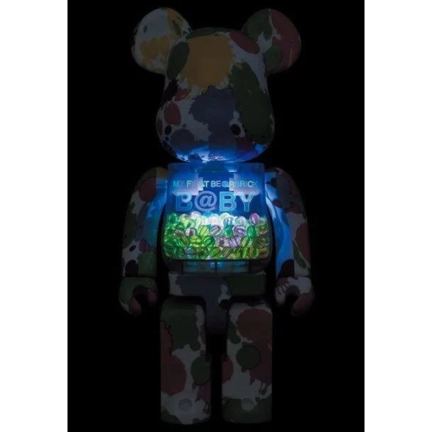 400% & 100% Bearbrick sæt - My First Bearbrick Baby (Color Splash)