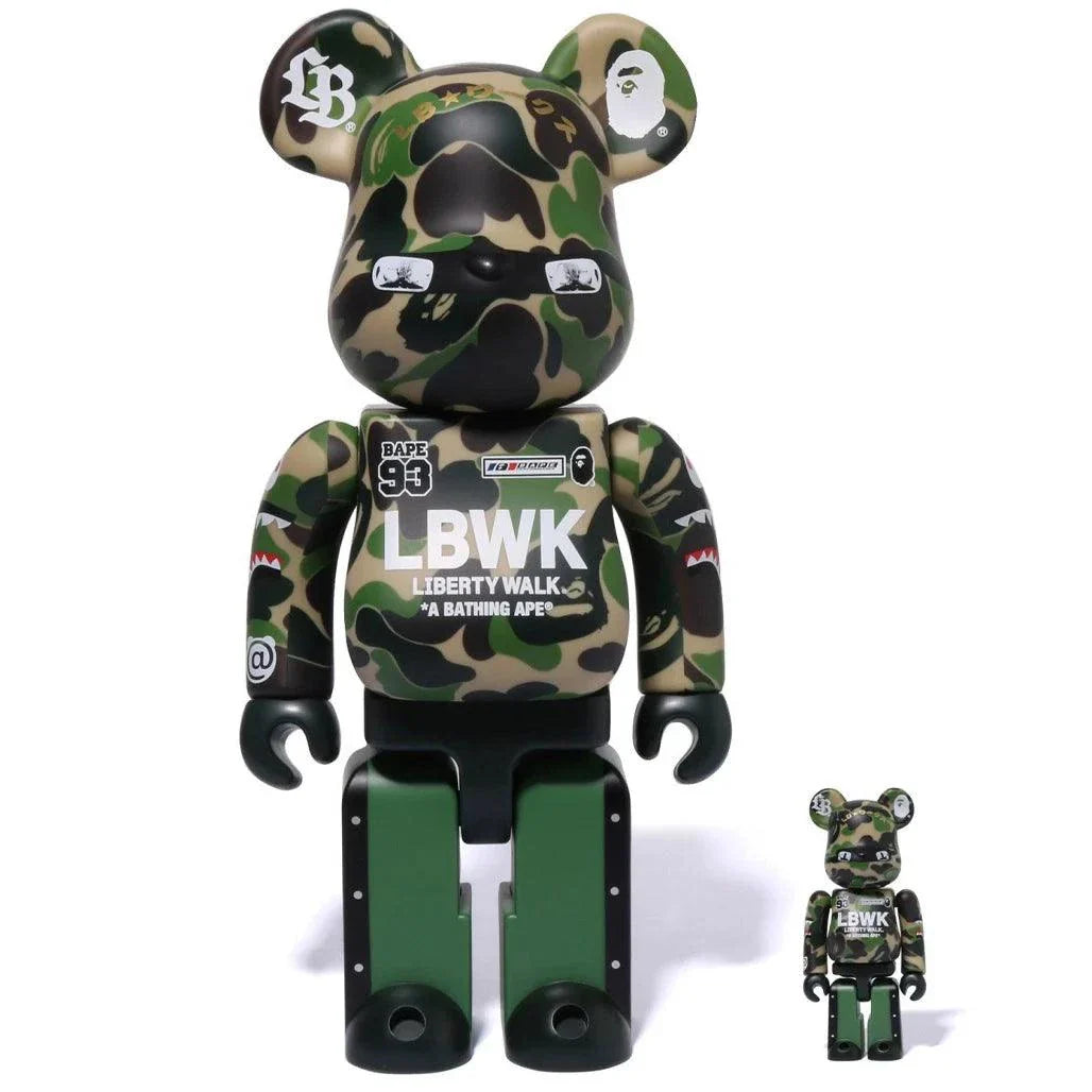 A BATHING APE - A BATHING APE BAPE ベアブリック  400% 100% 新品 100% Bearbrick Set – LBWK x BAPE Green Camo
