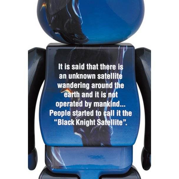 400% & 100% Bearbrick sæt - Black Knight Satellite,