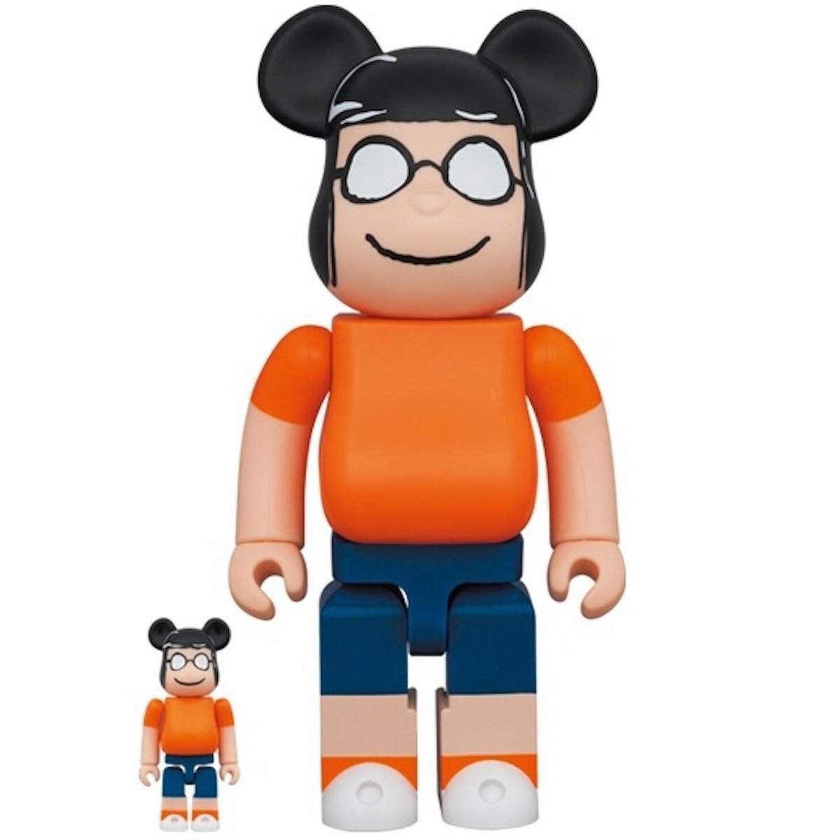 400% & 100% Bearbrick Marcie Peanuts figurine set by Medicom Toys, limited edition collectible.