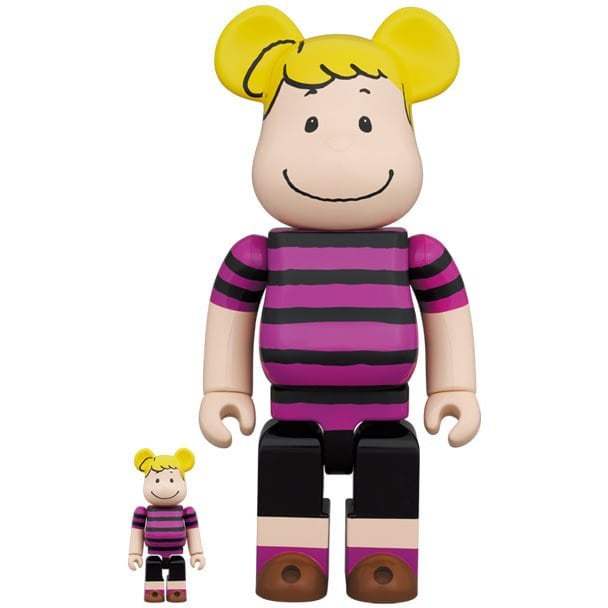 400% Bearbrick set featuring Schroeder from Peanuts by Medicom Toys, includes 100% and 400% figures.