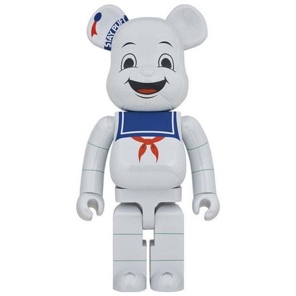 1000 Bearbrick Stay Puft Marshmallow Man White Chrome collectible figure