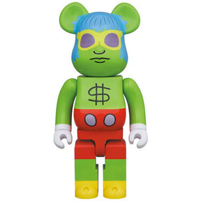 400% Bearbrick Andy Mouse Keith Haring figure with vibrant colors and iconic design.