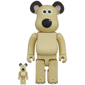 400% & 100% Bearbrick sæt - Gromit (Wallace & Gromit)