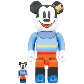 400% & 100% Bearbrick sæt - Mickey Mouse (Brave Little Tailor)-Medicom Toy-Bearbrick
