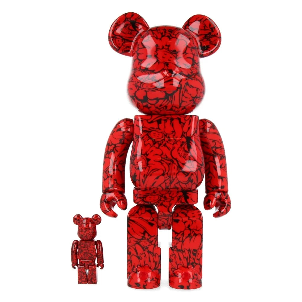 400% & 100% Bearbrick sæt - Mr. Scarlet by Shun Sudo