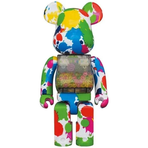 400% & 100% Bearbrick sæt - My First Bearbrick Baby (Color Splash)