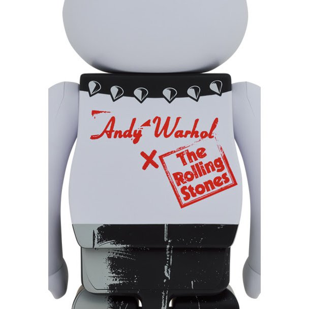 400% & 100% Bearbrick Sæt - The Rolling Stones (Sticky Fingers - White)