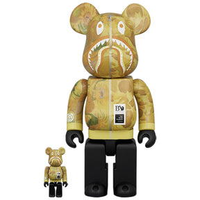 400% & 100% Bearbrick Set – Zonnebloemen (BAPE x Van Gogh)