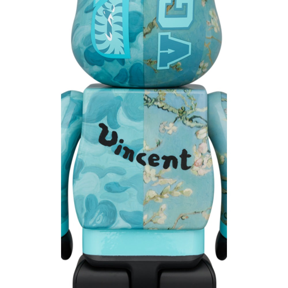 400% & 100% Bearbrick Set – Amandelbloesem (BAPE x Van Gogh)