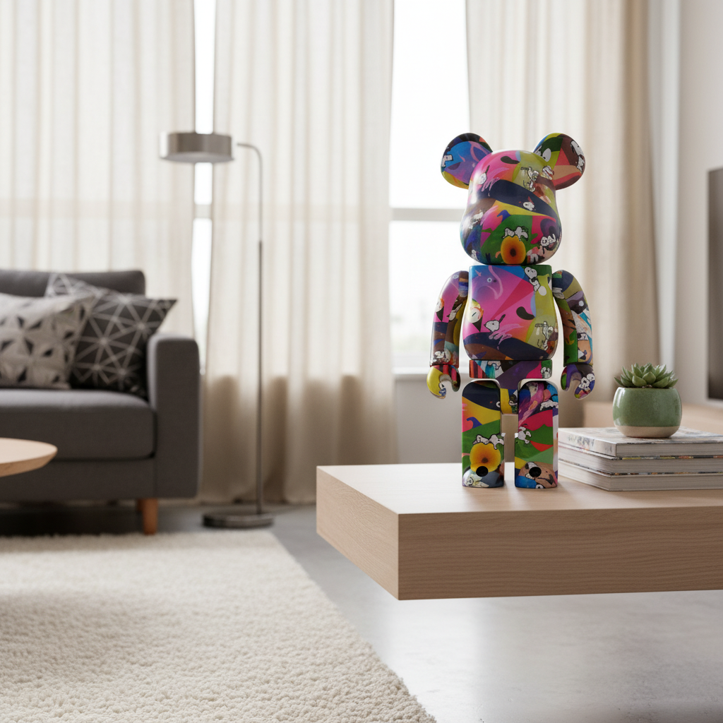 400% & 100% Bearbrick sæt - Tomokazu Matsuyama - Peanuts