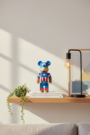 400% Bearbrick - Captain America-Medicom Toy-Bearbrick