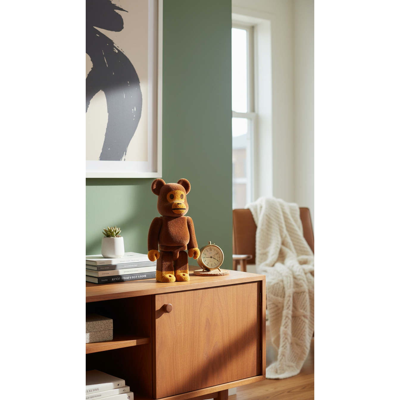 400% & 100% Bearbrick sæt - Baby Milo by BAPE - (Flocky ver.)