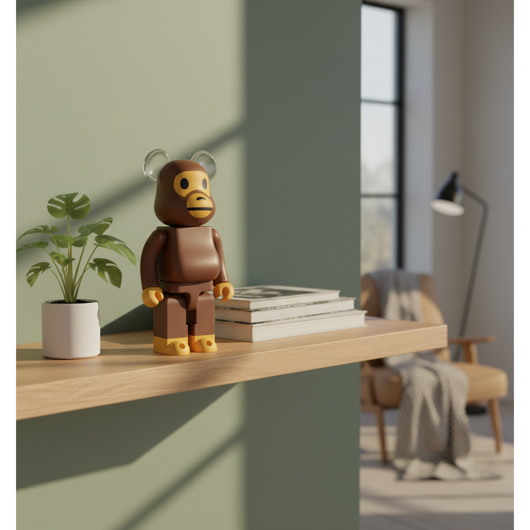 400% Bearbrick - Baby Milo by BAPE - (Ear Clear Ver.)