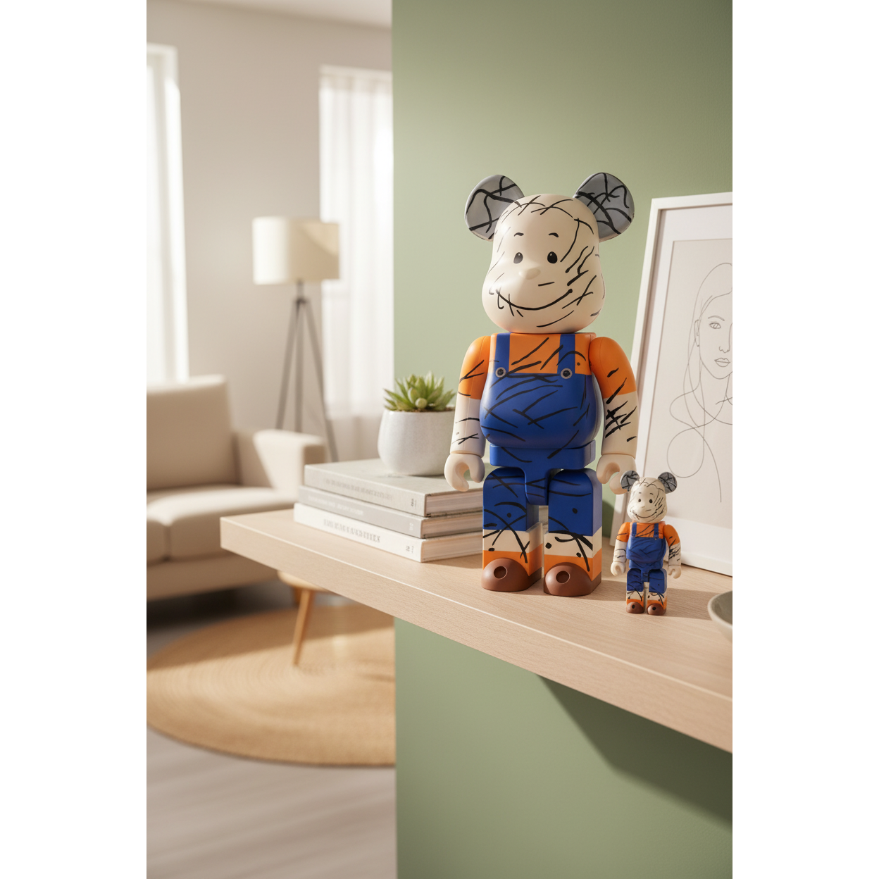 400% & 100% Bearbrick Sæt - Pigpen (Peanuts)