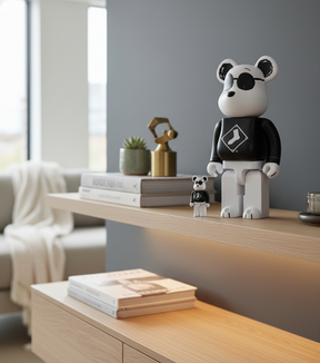 400% & 100% Bearbrick Sæt - Snoopy White Sox (MLB x Peanuts)-Medicom Toy-Bearbrick