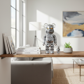 400% & 100% Bearbrick sæt - Mechagodzilla (1974)-Medicom Toy-Bearbrick