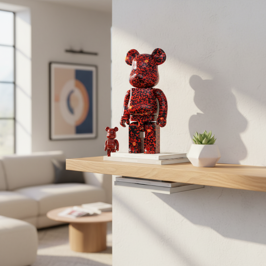 400% & 100% Bearbrick Set - Amplifier (Rood) van HIDE