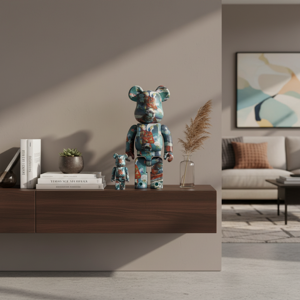 400% & 100% Bearbrick sæt - La Japonaise (Claude Monet)-Medicom Toy-Bearbrick