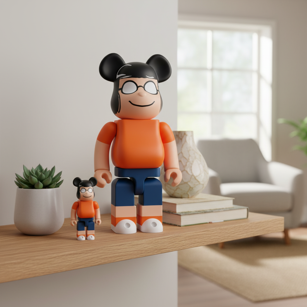400% & 100% Bearbrick Sæt - Marcie (Peanuts)-Medicom Toy-Bearbrick