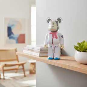 400% Bearbrick - Astronaut Snoopy (Peanuts)-Medicom Toy-Bearbrick