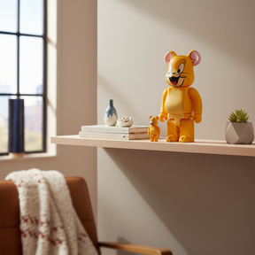 400% & 100% Bearbrick sæt - Jerry Classic Color (Tom & Jerry)-Medicom Toy-Bearbrick