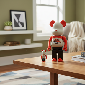 400% & 100% Bearbrick sæt -Jurassic Park-Medicom Toy-Bearbrick