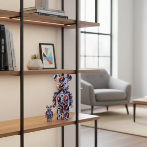 400% & 100% Bearbrick sæt - Grateful Dead (Steal Your Face)-Medicom Toy-Bearbrick