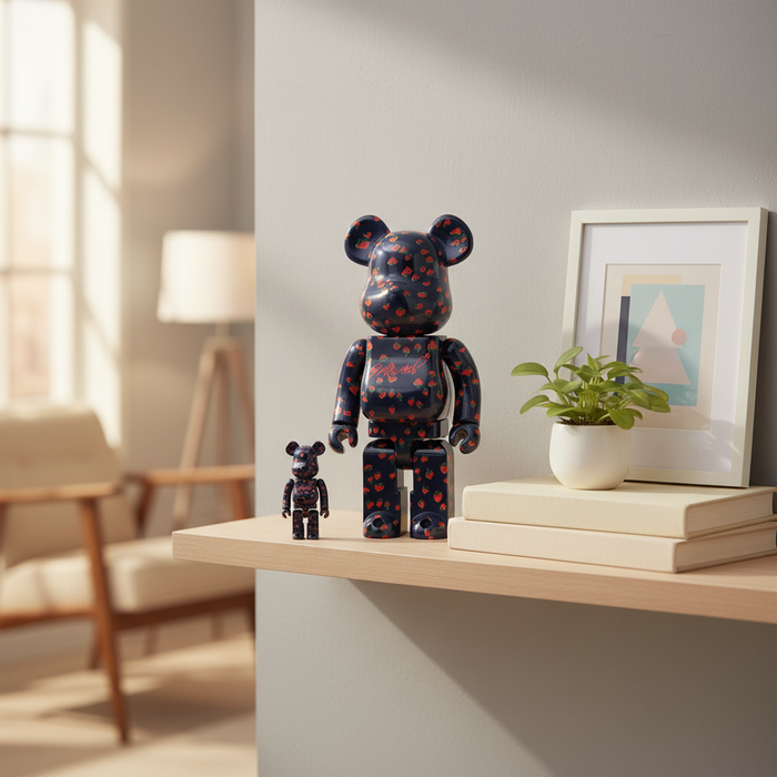 400% & 100% Bearbrick sæt - Muveil (Strawberry)