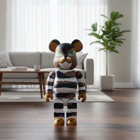 1000% Bearbrick - Yoko Sano the cat that lived a Million times Tora Neko-Medicom Toy-Bearbrick