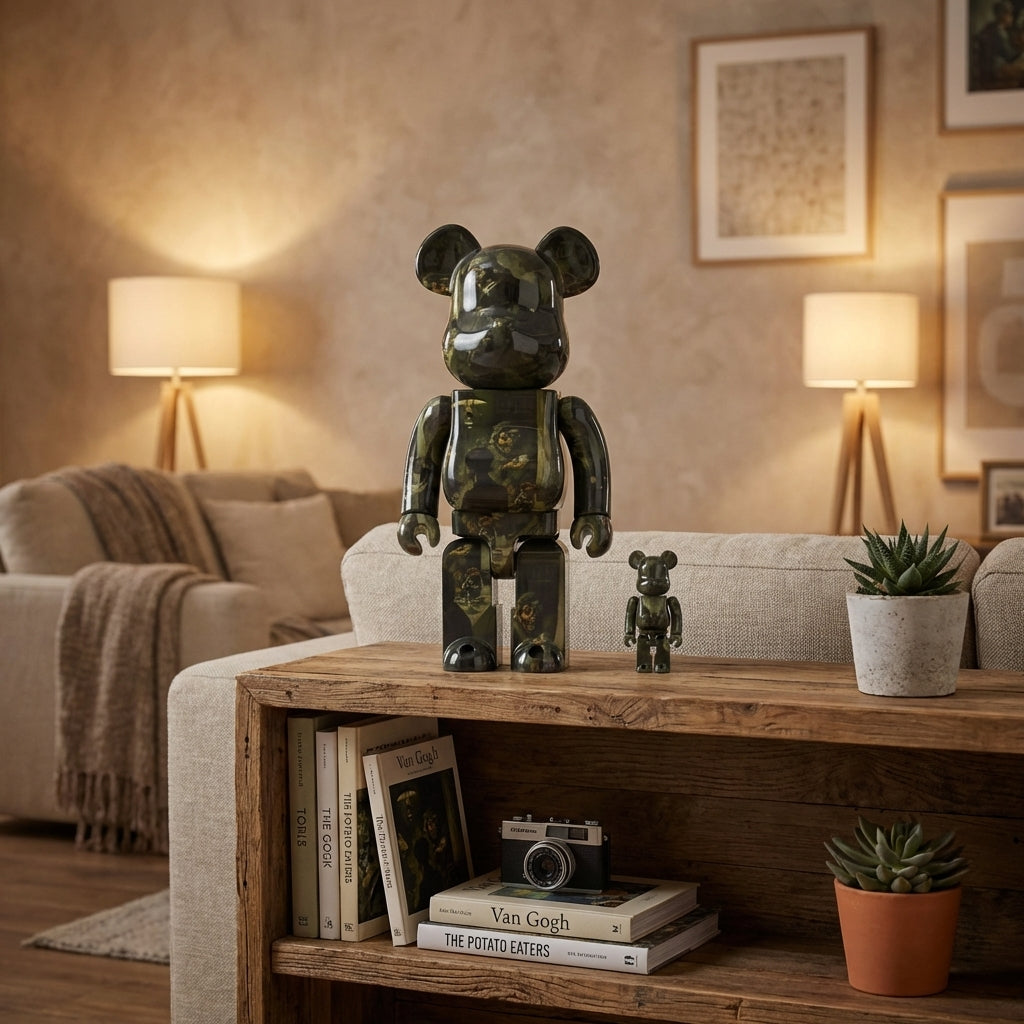 The 100% & 400% Bearbrick Sæt – Van Gogh: The Potato Eaters-Medicom Toy-Bearbrick