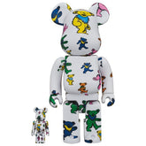 400% & 100% Bearbrick sæt - Grateful Dead (Dancing Bears Pattern)