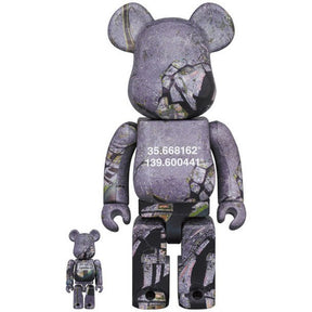 400% & 100% Bearbrick sæt - Tokyo Overview (Benjamin Grant)