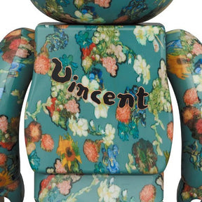 400% & 100% Bearbrick sæt - Vincent Van Gogh (50th Anniversary - Floral Pattern