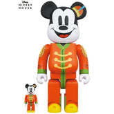 400% & 100% Bearbrick sæt - Mickey Mouse (The Band Concert)