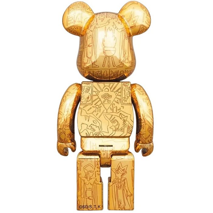 400% & 100% Bearbrick sæt - Yu-Gi-Oh! (Millennium Puzzle - Light ed.)