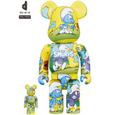 400% & 100% Bearbrick sæt - The Purple Smurf (The Smurfs)