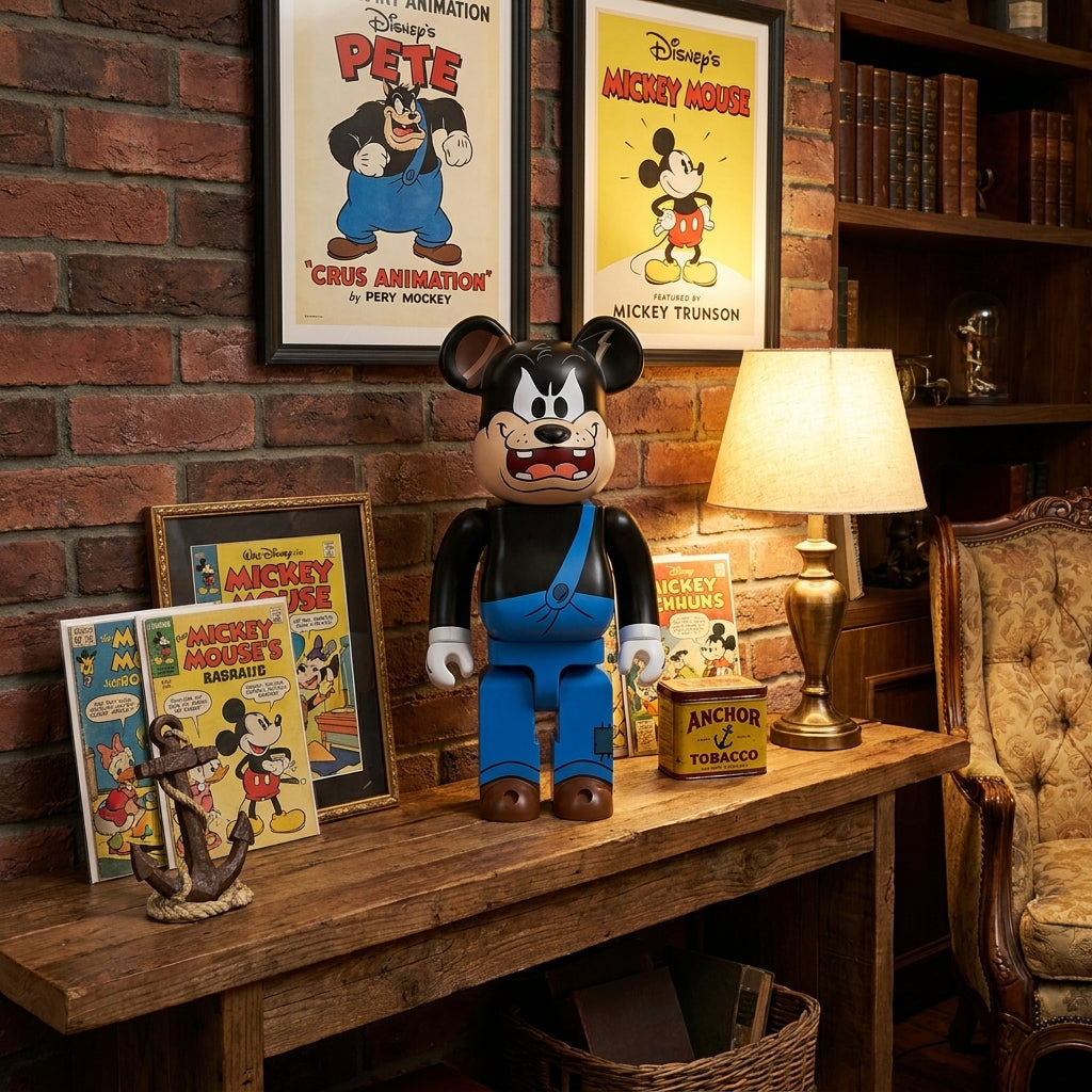 400% Bearbrick - Peg-Leg Pete (Walt Disney)-Medicom Toy-Bearbrick