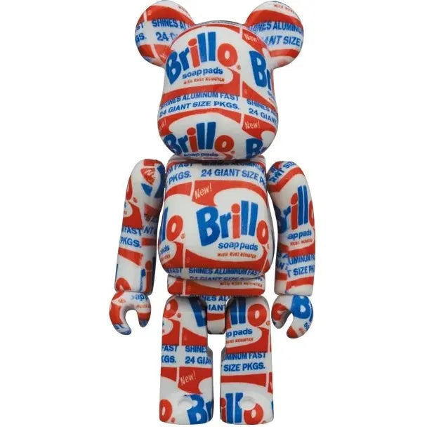 400% & 100% Bearbrick sæt - Andy Warhol (Brillo)-Medicom Toy-Bearbrick