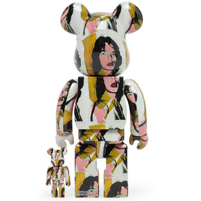 400% & 100% Bearbrick sæt - Mick Jagger (Andy Warhol)