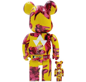 400% & 100% Bearbrick sæt - Andy Warhol (Cow Wallpaper)