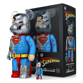 400% & 100% Bearbrick set - Cyborg Superman (The Return of Superman)-Medicom Toy-Bearbrick