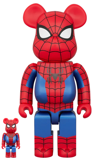 Bearbrick Spiderman 400%です。 100% & 400% Bearbrick - Spider-Man (FINAL SUIT)