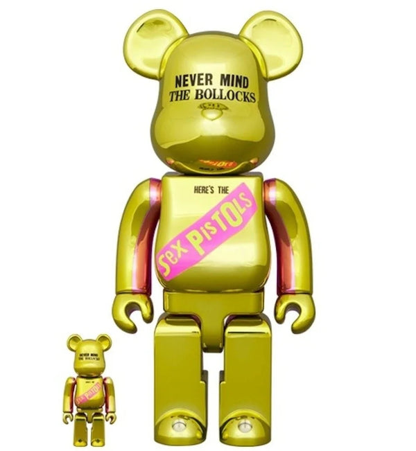 400% + 100% Bearbrick set - Sex Pistols - Never Mind the Bollocks (Chrome Edition)