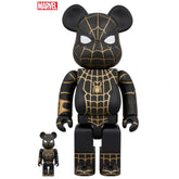 400% & 100% Bearbrick - Spiderman - No Way Home (Black & Gold Suit)