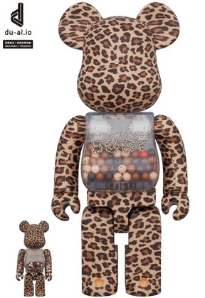 400% & 100% Bearbrick set - My First Bearbrick Baby (Leopard)
