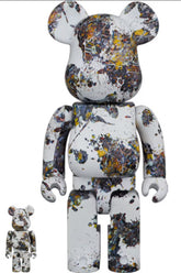 400% & 100% Bearbrick Set – Jackson Pollock Studio (Splash)